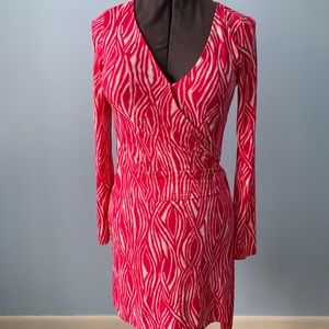 Express pink and white wrap dress. Size XS.